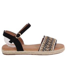 Černé dámské espadrilové sandály WH933 Black černá Černé dámské espadrilové sandály WH933 Black černá