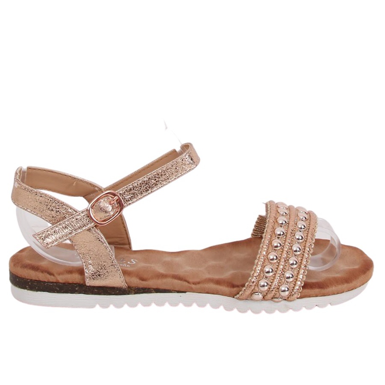 Dámské šampaňské sandály HT-68 Champagne vícebarevný růžový