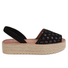 Černé prolamované espadrilky WH931 černý