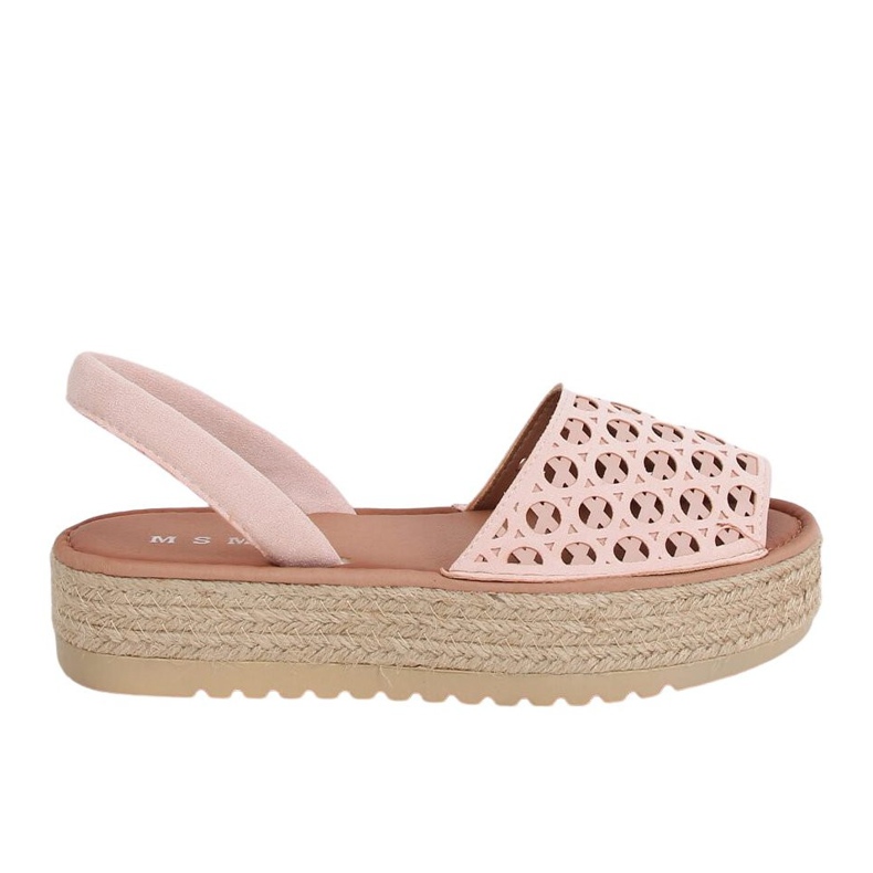 Sandály, espadrilky, růžová prolamovaná WH931 Pink růžový Sandály, espadrilky, růžová prolamovaná WH931 Pink růžový