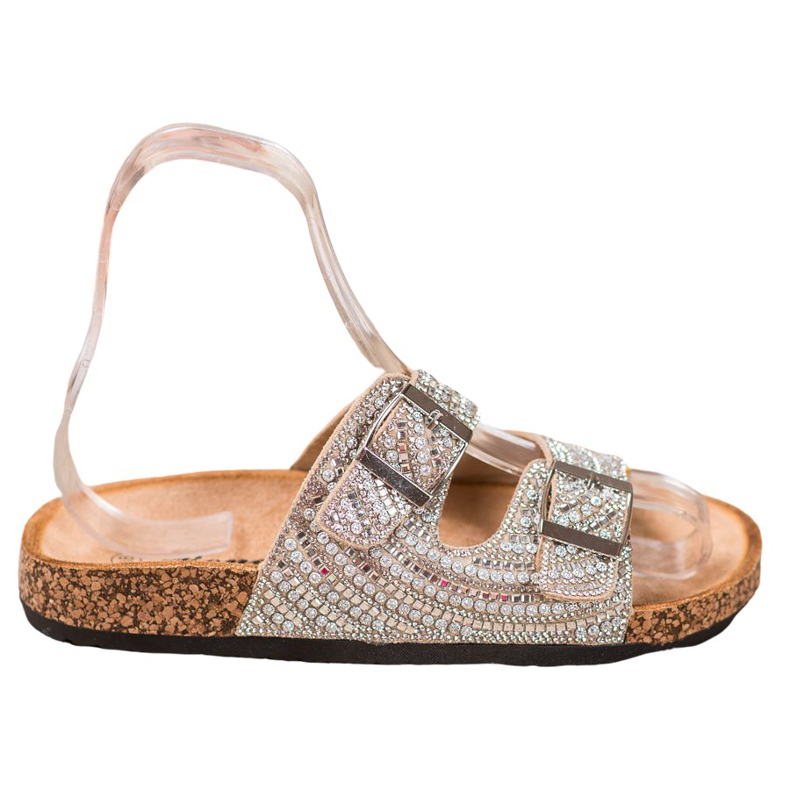 Bona Stylové pantofle se sponou zlatý