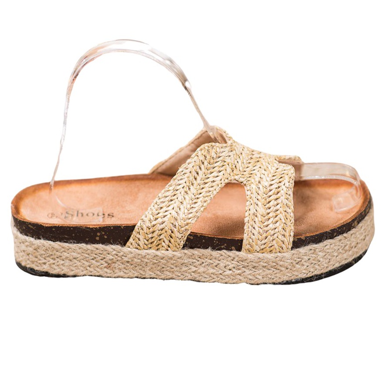 SHELOVET Pohodlné pantofle pro volný čas hnědý