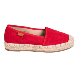 Goodin Prolamované espadrilky červené Goodin Prolamované espadrilky červené