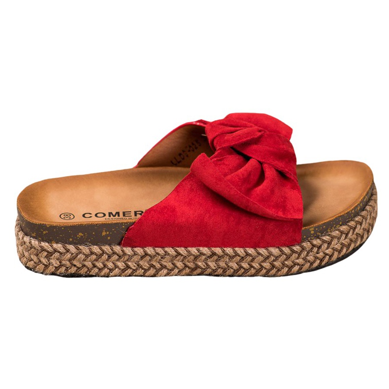 Comer Pantofle Na Vysoké Platformě červené Comer Pantofle Na Vysoké Platformě červené