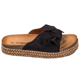 Comer Pantofle Na Vysoké Platformě černý