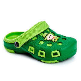 Giolan Dětské pantofle Pěnové Crocs Zelený kovboj