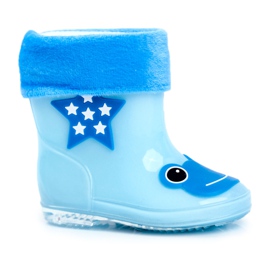 Dětské gumové galoše Blue Frog modrý Dětské gumové galoše Blue Frog modrý