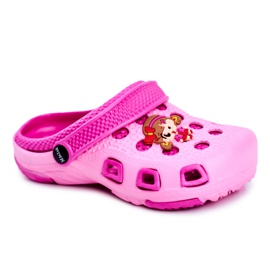 BUGO Dětské pantofle Foam Crooks Pink Girl růžový BUGO Dětské pantofle Foam Crooks Pink Girl růžový