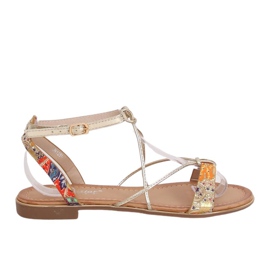 Oranžové dámské sandály JH125P Orange vícebarevný