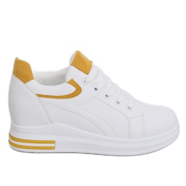 Bílé klínové tenisky HY-231 Yellow Ii Quality bílý žluť