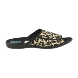 Dámské pantofle Leopard Adanex 13794 béžový hnědý černý