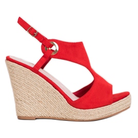 Goodin Uzavřené sandály Espadrilles červené Goodin Uzavřené sandály Espadrilles červené