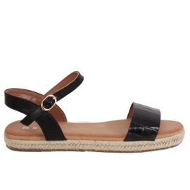 Černé sandály espadrilky WH939 Black černý