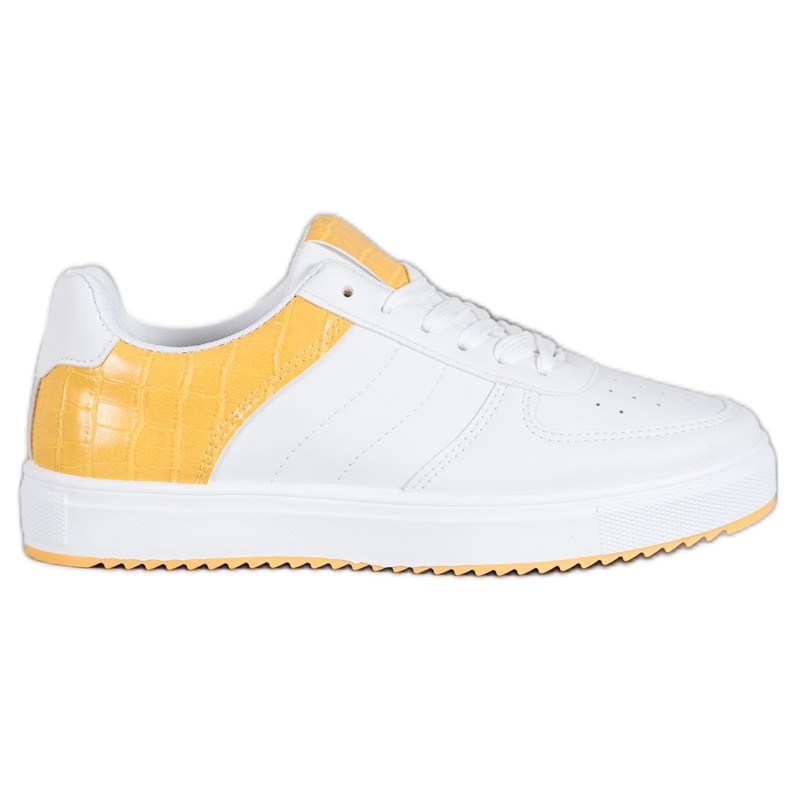 SHELOVET Stylové boty na platformě bílý