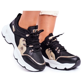 SEA Dámské sportovní boty černé zlato v Pekingu černá žlutá