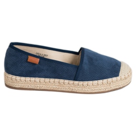 Goodin Prolamované espadrilky námořnická modrá Goodin Prolamované espadrilky námořnická modrá