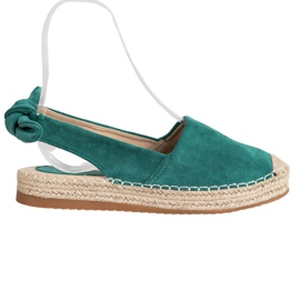 Nio Nio Espadrilky s objevenou patou zelený