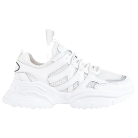 SHELOVET Pohodlné bílé tenisky bílý SHELOVET Pohodlné bílé tenisky bílý