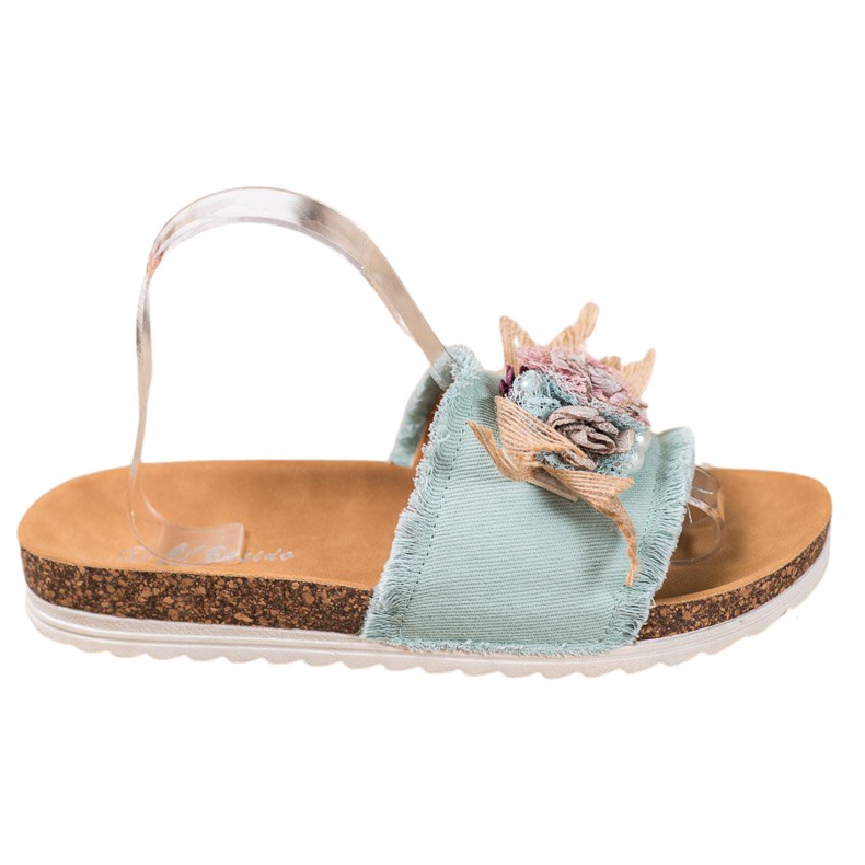 SHELOVET Módní pantofle hnědý zelená