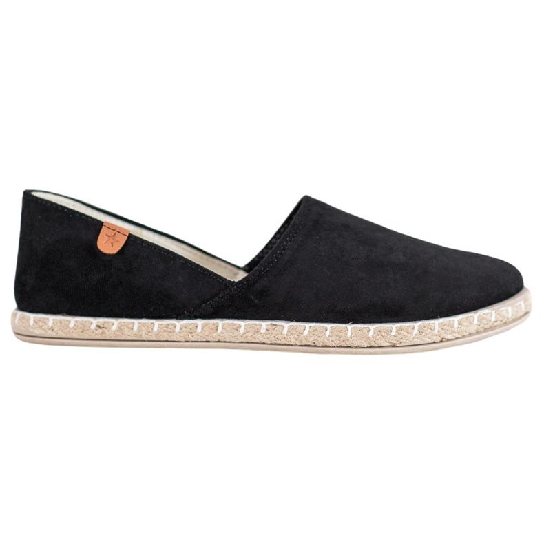 SHELOVET Navlékací černé espadrilky černá SHELOVET Navlékací černé espadrilky černá