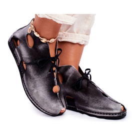 Dámské brogues Maciejka Popiel 03426-03 šedá Dámské brogues Maciejka Popiel 03426-03 šedá