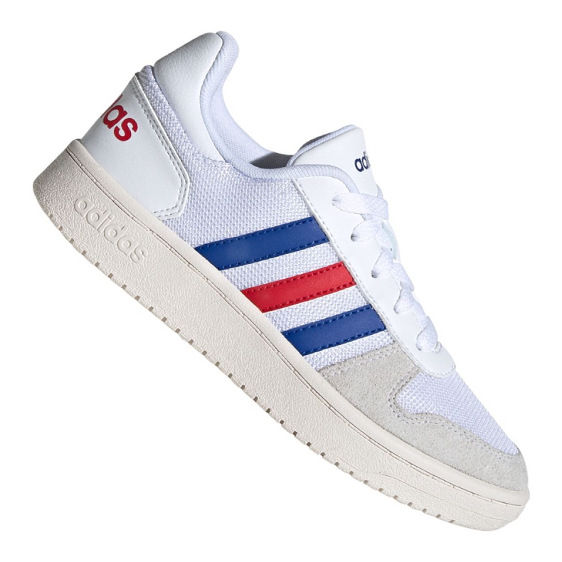 Boty Adidas Hoops 2.0 Jr FW9120 bílý šedá