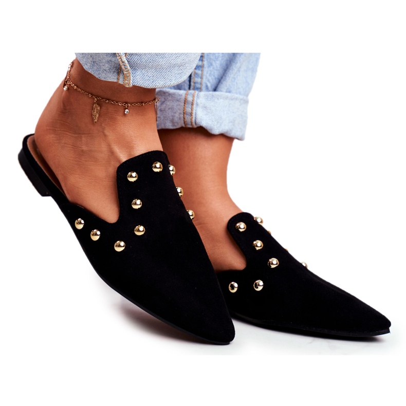 Dámské černé semišové sandály Lu Boo Seniorita černá