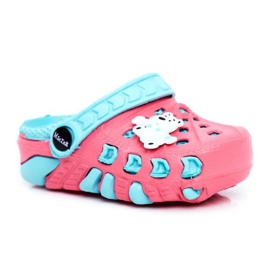 Dětské pantofle Pěnové Crocs Red Polar Bear Oddie červený modrý