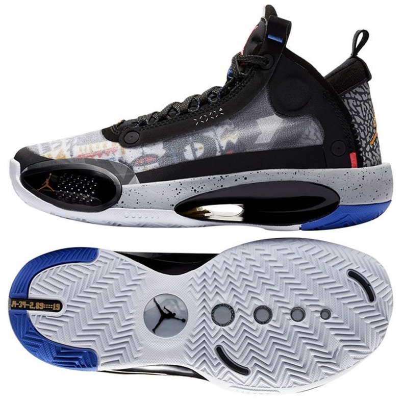 Nike Air Jordan Xxxiv Low Jr CZ7742-008 černá šedá vícebarevný