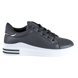 RTX WALK Stylové tenisky z ekologické kůže černý