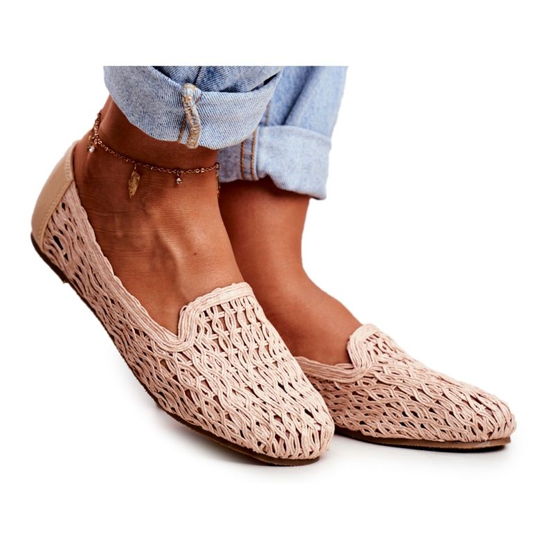 Dámské balerínky Lu Boo pletené béžové 4Ever béžový