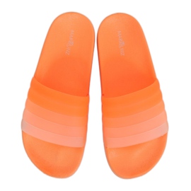 Oranžové Dámské pantofle K-9183 Oranžové pomerančový