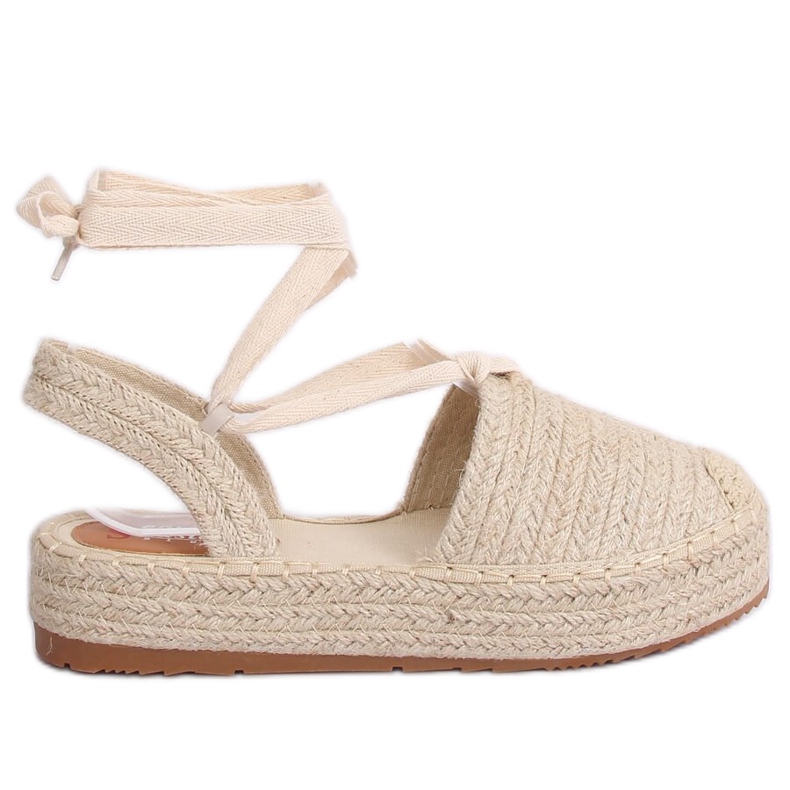 Dámské béžové espadrilky sandály TU139P Béžové béžový