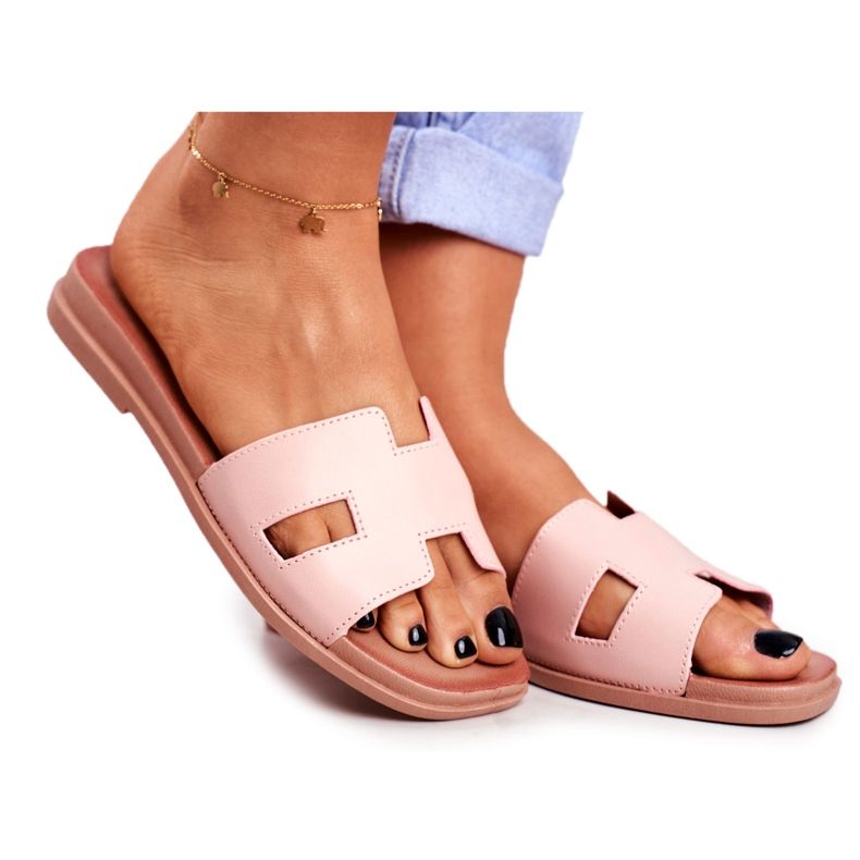 BUGO Dámské pantofle Pink Geometric Classic Theodora růžový