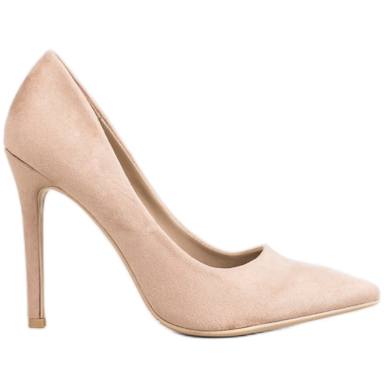 Small Swan Semišové Lodičky Na Kolíku hnědý