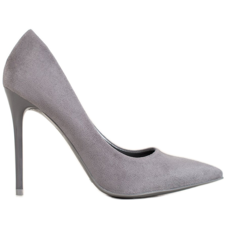 Small Swan Šedé jehlové podpatky se semišem šedá