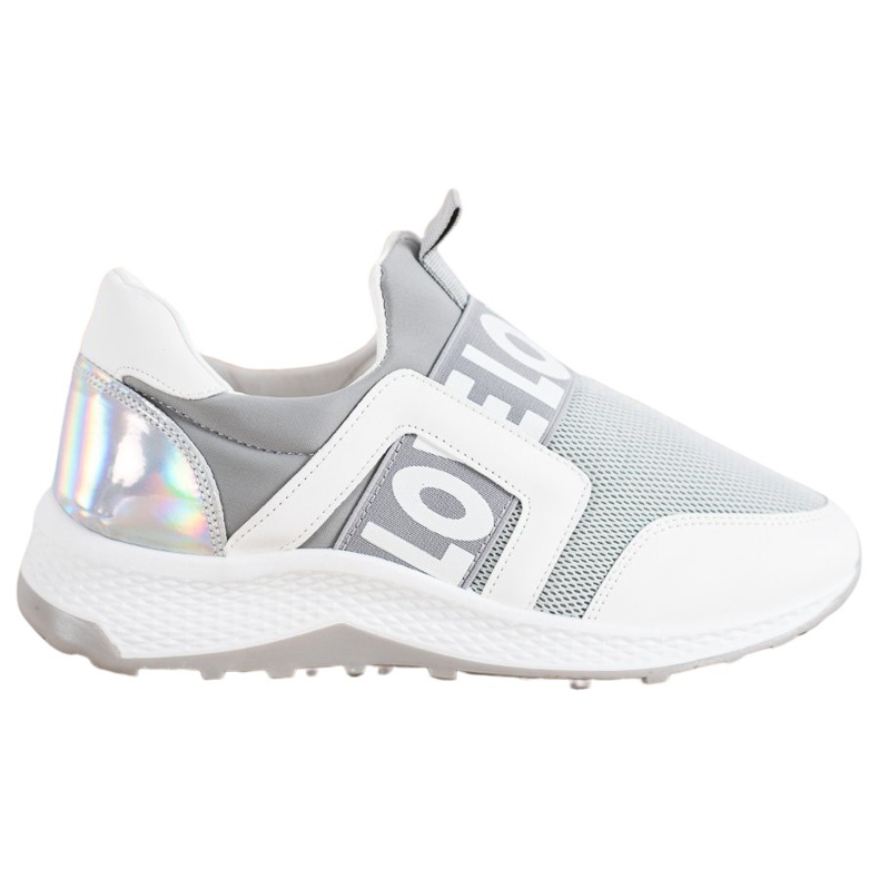 Seastar Slipony na platformě The Love bílý šedá