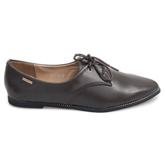 Klasické elegantní dámské boty hnědé Y439 hnědý