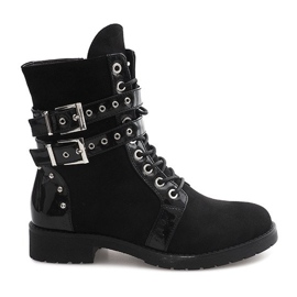 Semišové boty Workers A-52 Black černá