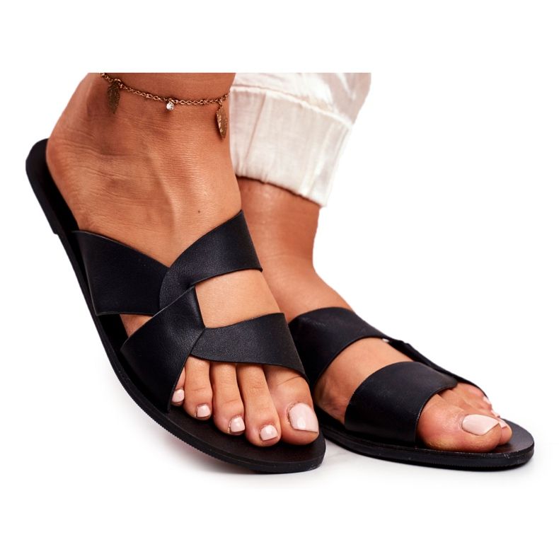 Dámské klasické pantofle Lu Boo černé Mabella černá