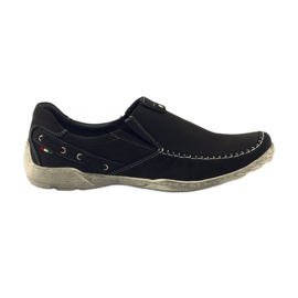 Černé pánské slip-on boty Riko 582 černá