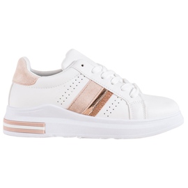 SHELOVET Tenisky se semišovými vložkami bílý