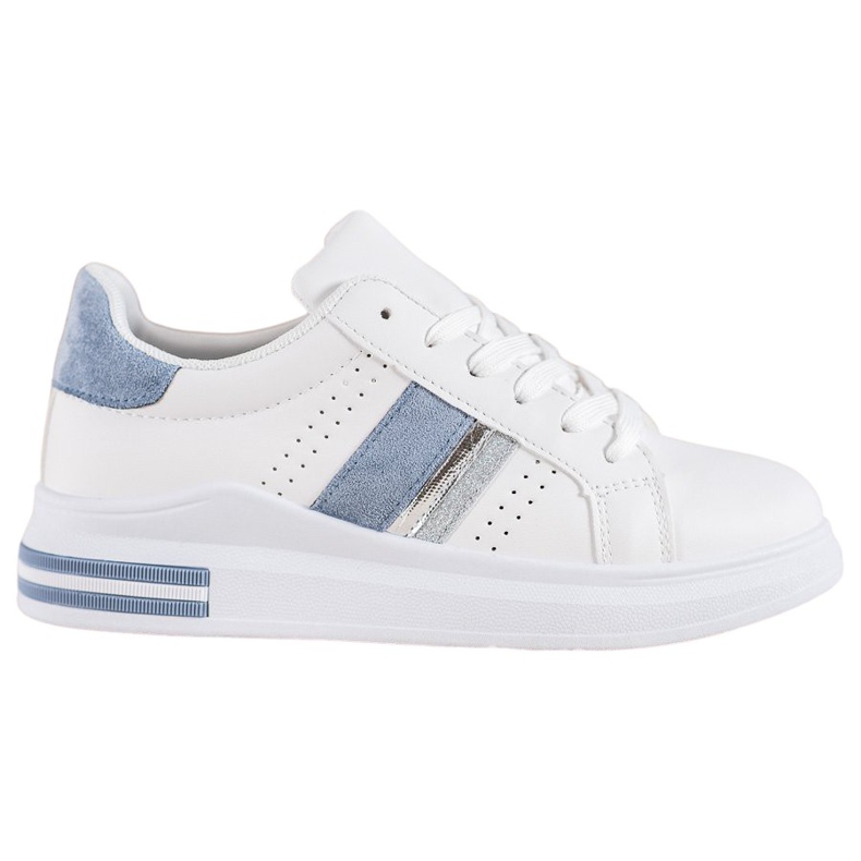 SHELOVET Tenisky se semišovými vložkami bílý