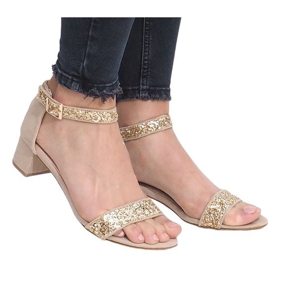 Zlaté sandály na sloupku Montana zlatý žlutá