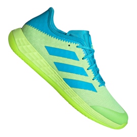 Sálová obuv adidas Adizero FastCourt M FU8385 šedá/stříbrná, modrá, zelená zelený