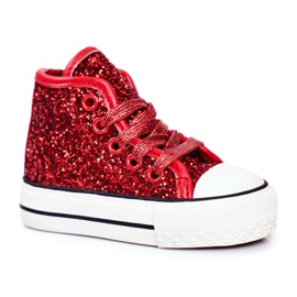 FRROCK Dětské tenisky High Shiny Red Ally červený