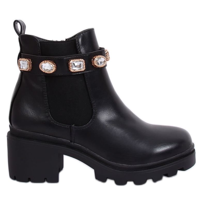 Černé boty Chelsea, černé HE107 černé černá