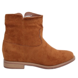 Boty na skrytém klínovém velbloudu NC981 Camel hnědý Boty na skrytém klínovém velbloudu NC981 Camel hnědý