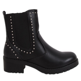 Černé boty pro ženy s cvočky UL309 Black černá