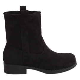 Dámské černé semišové boty ST-18P Black černý